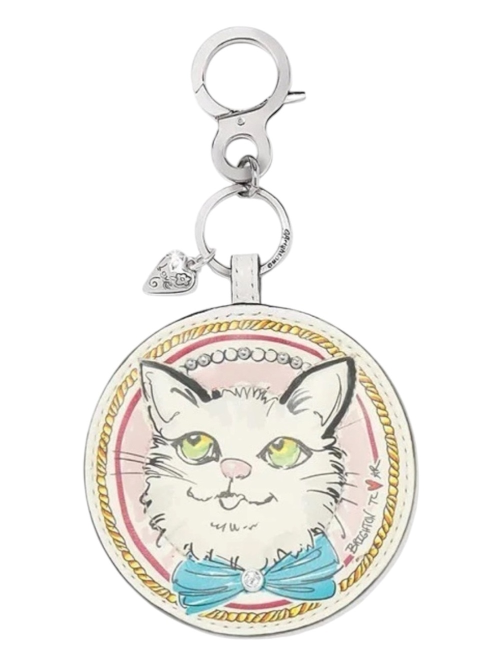 Paris Blooms Sparkle Kitty Bag Charm